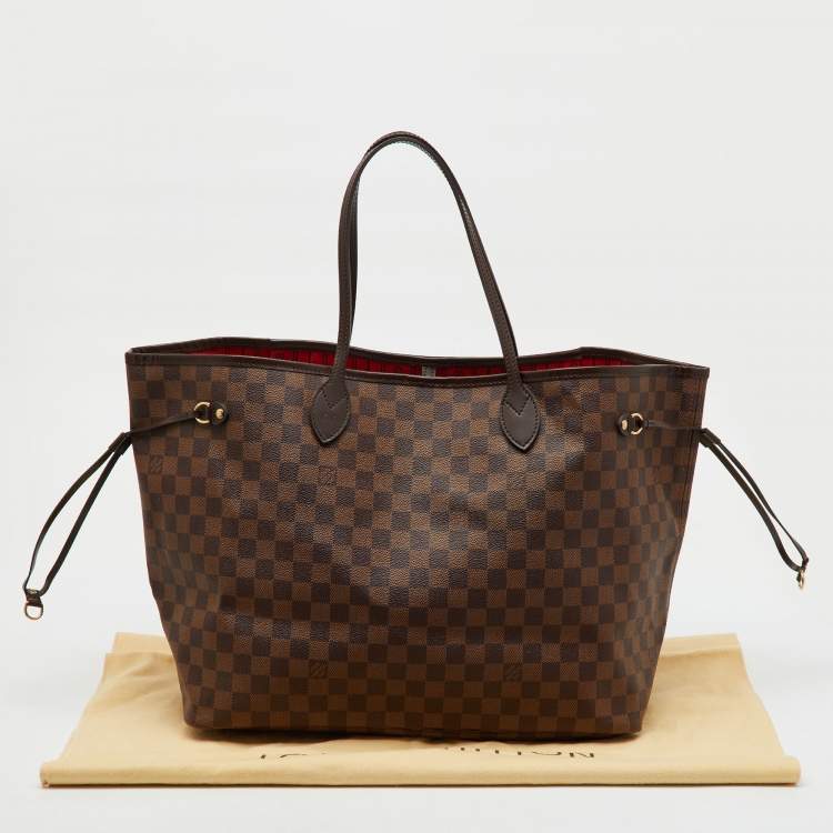 Pre Owned Louis Vuitton Damier Ebene Canvas Neverfull GM Bag