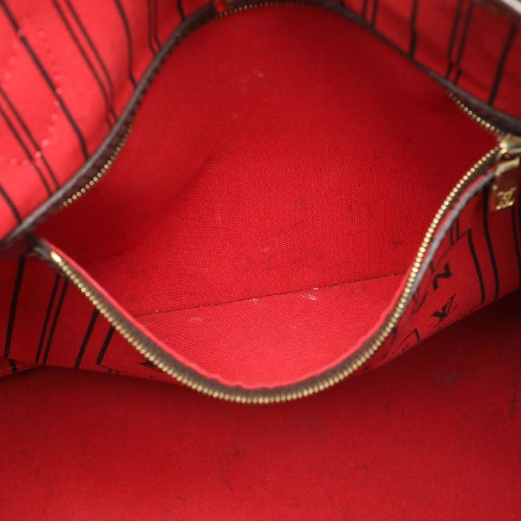 Pre Owned Louis Vuitton Damier Ebene Canvas and Leather Neverfull MM Bag