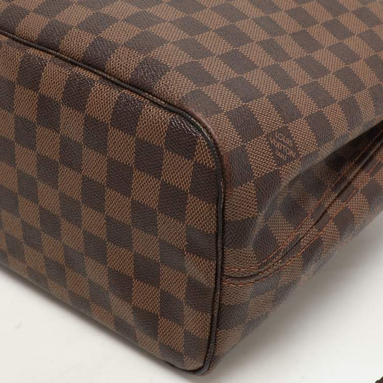 Pre Owned Louis Vuitton Damier Ebene Canvas and Leather Neverfull MM Bag
