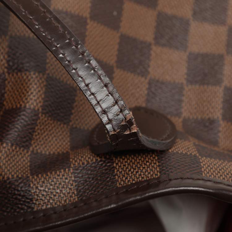 Pre Owned Louis Vuitton Damier Ebene Canvas and Leather Neverfull MM Bag