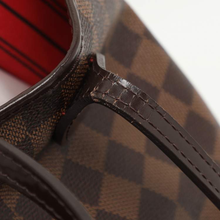 Pre Owned Louis Vuitton Damier Ebene Canvas and Leather Neverfull MM Bag