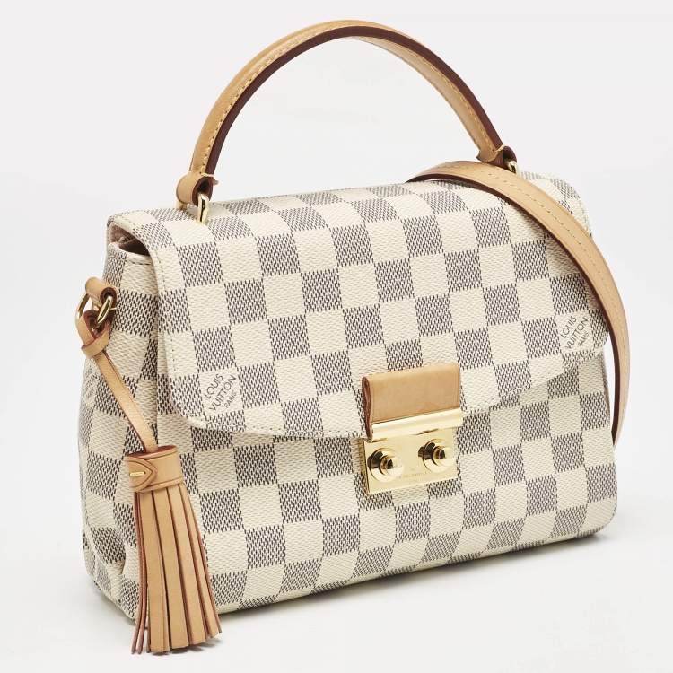 Pre Owned Louis Vuitton Damier Azur Canvas Croisette Bag