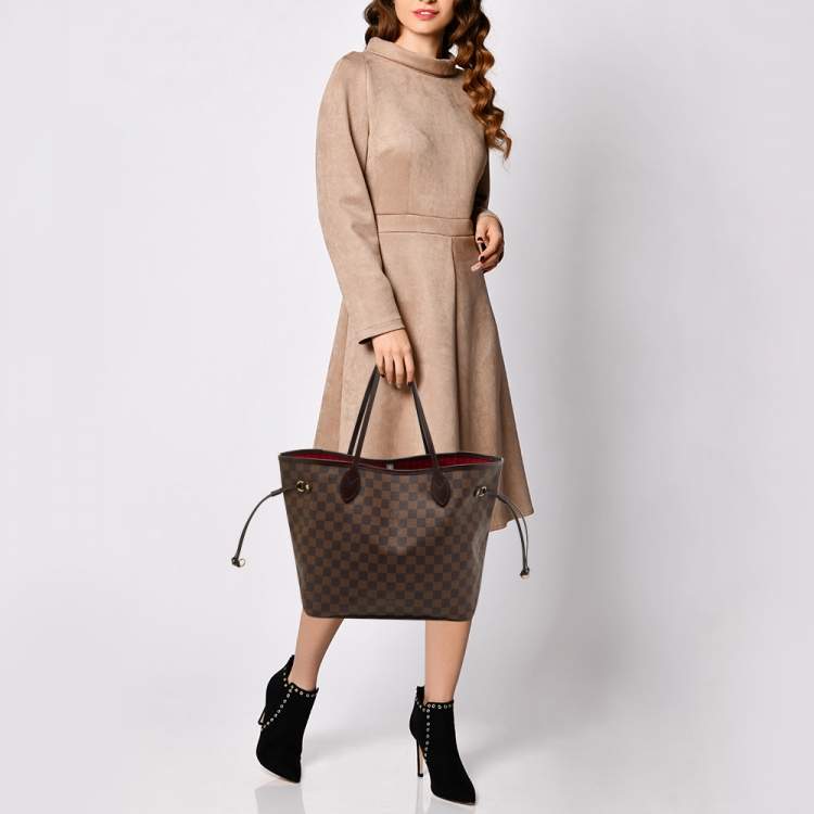 Pre Owned Louis Vuitton Damier Ebene Canvas Neverfull MM Bag
