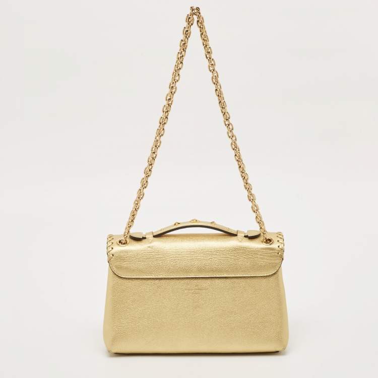 Pre Owned Louis Vuitton Gold Leather Very Chain Bag