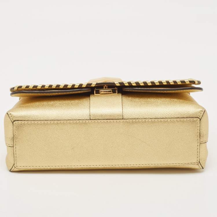 Pre Owned Louis Vuitton Gold Leather Very Chain Bag