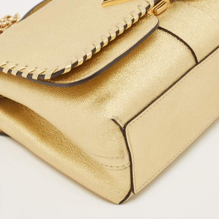 Pre Owned Louis Vuitton Gold Leather Very Chain Bag