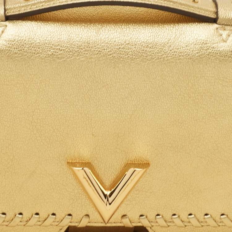 Pre Owned Louis Vuitton Gold Leather Very Chain Bag