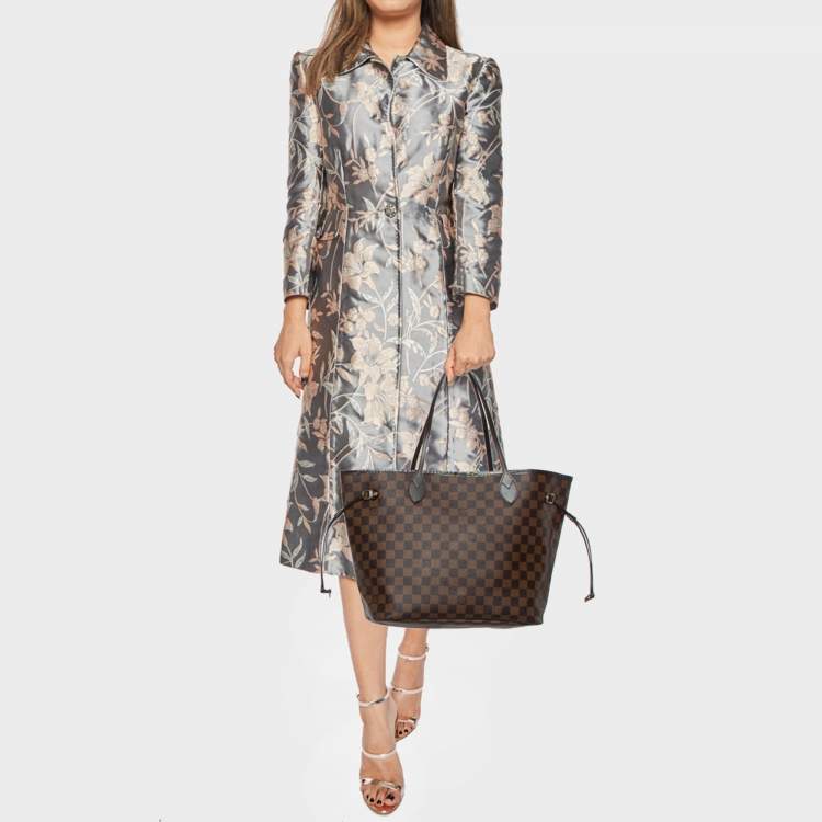Pre Owned Louis Vuitton Damier Ebene Canvas Neverfull MM Bag