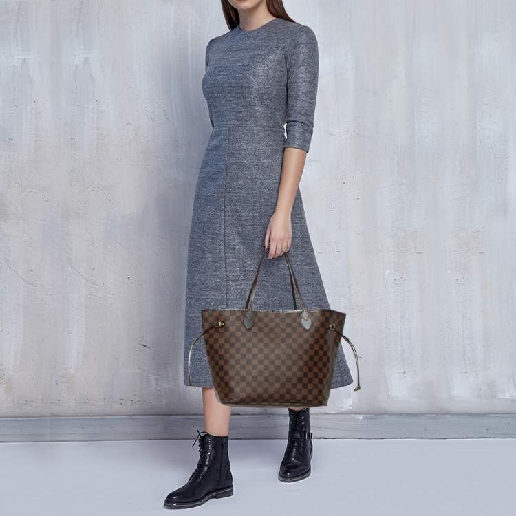 Pre Owned Louis Vuitton Damier Ebene Canvas Neverfull MM Bag