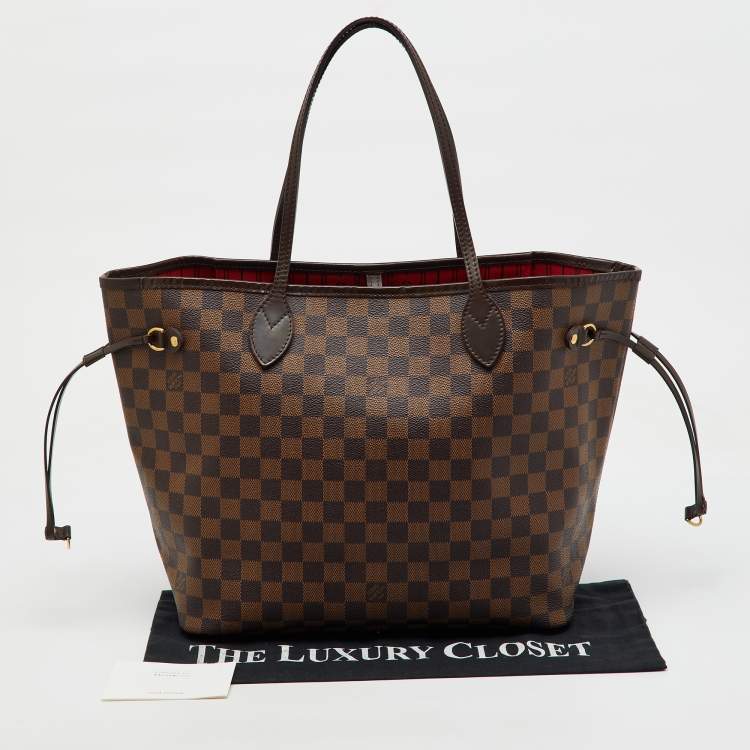 Pre Owned Louis Vuitton Damier Ebene Canvas Neverfull MM Bag