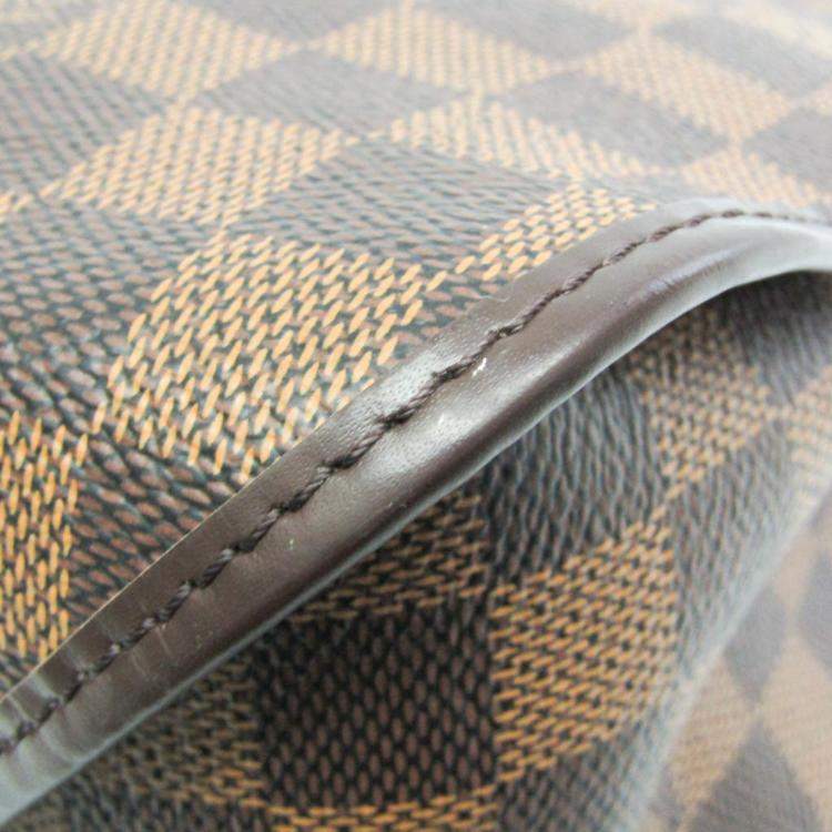 Pre Owned Louis Vuitton Brown Damier Ebene Duomo Shoulder Bag 