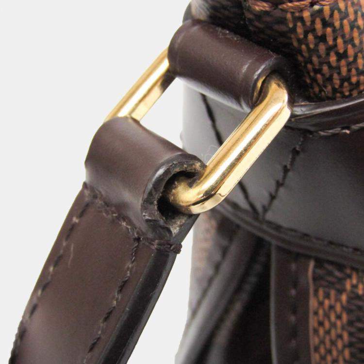 Pre Owned Louis Vuitton Brown Damier Ebene Duomo Shoulder Bag 