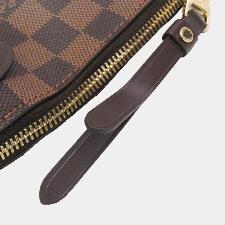 Pre Owned Louis Vuitton Brown Damier Ebene Duomo Shoulder Bag 