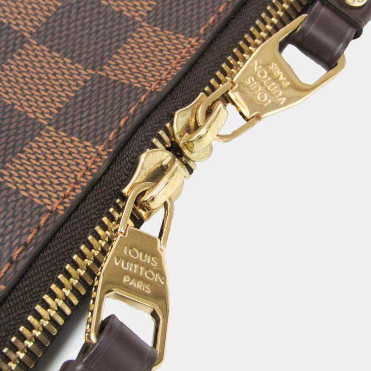 Pre Owned Louis Vuitton Brown Damier Ebene Duomo Shoulder Bag 