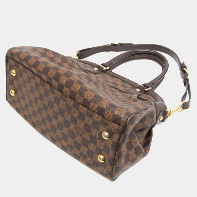 Pre Owned  Louis Vuitton Brown Ebene Damier Trevi Pm Shoulder Bag 
