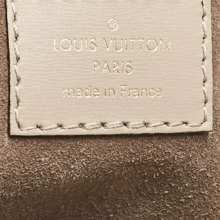 Pre Owned Louis Vuitton Galet Beige Monogram Leather W PM Bag