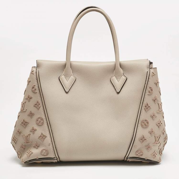 Pre Owned Louis Vuitton Galet Beige Monogram Leather W PM Bag