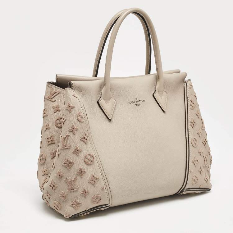 Pre Owned Louis Vuitton Galet Beige Monogram Leather W PM Bag
