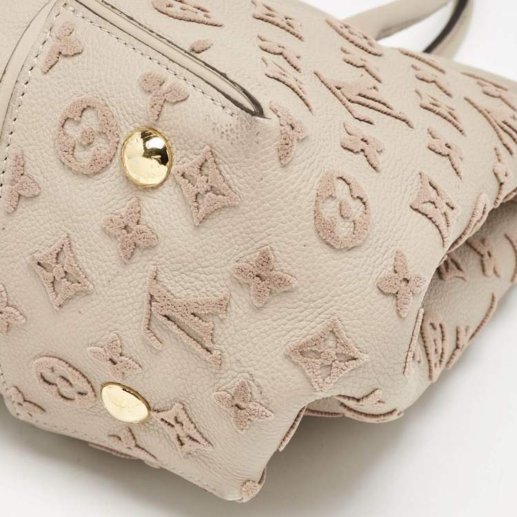 Pre Owned Louis Vuitton Galet Beige Monogram Leather W PM Bag