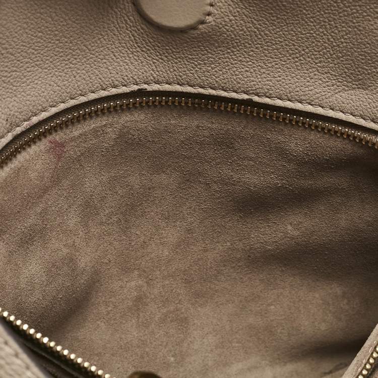Pre Owned Louis Vuitton Galet Beige Monogram Leather W PM Bag