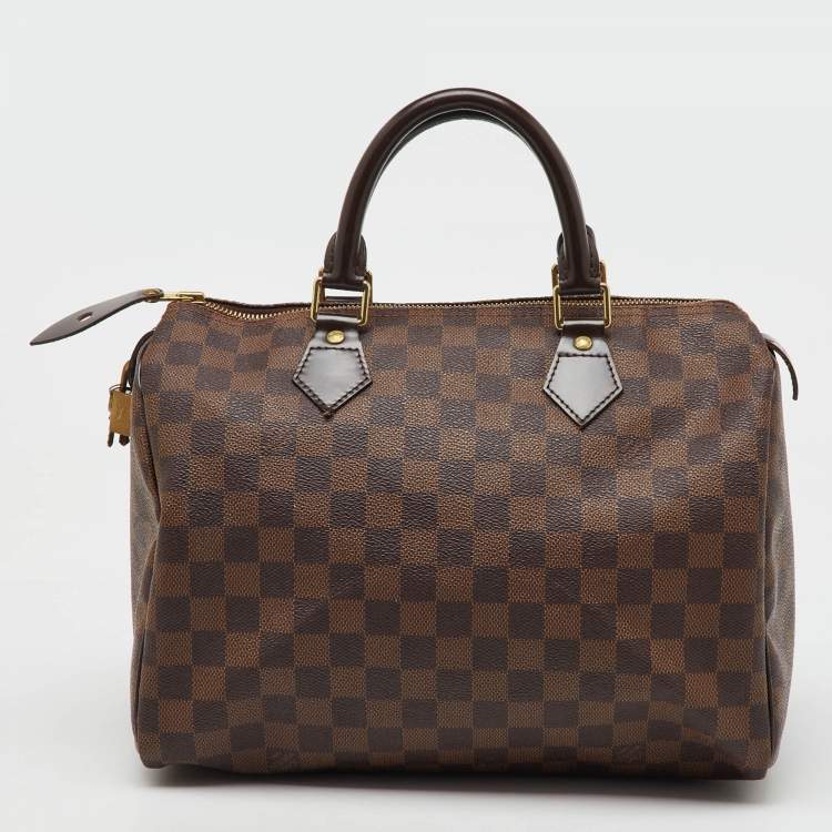 Pre Owned Louis Vuitton Damier Ebene Canvas Speedy 30 Bag