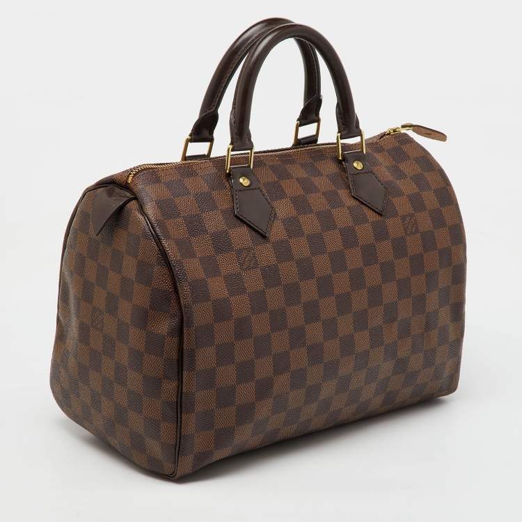 Pre Owned Louis Vuitton Damier Ebene Canvas Speedy 30 Bag