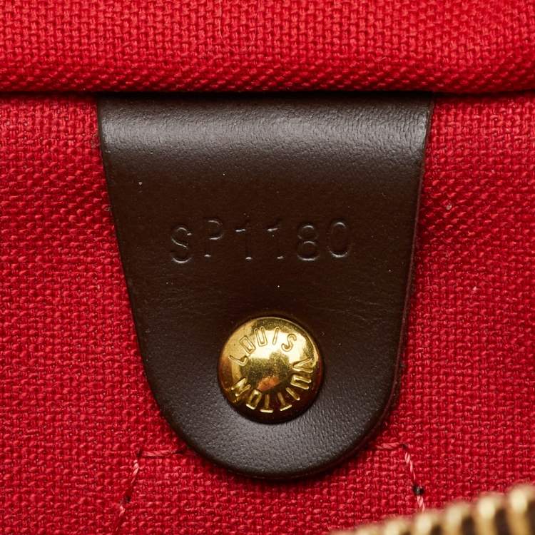Pre Owned Louis Vuitton Damier Ebene Canvas Speedy 30 Bag