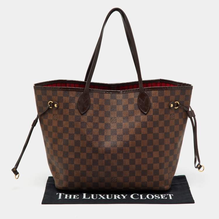 Pre Owned Louis Vuitton Damier Ebene Canvas Neverfull MM Bag