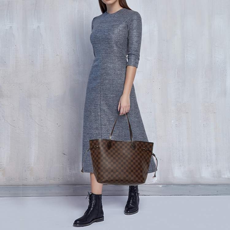 Pre Owned Louis Vuitton Damier Ebene Canvas Neverfull MM Bag