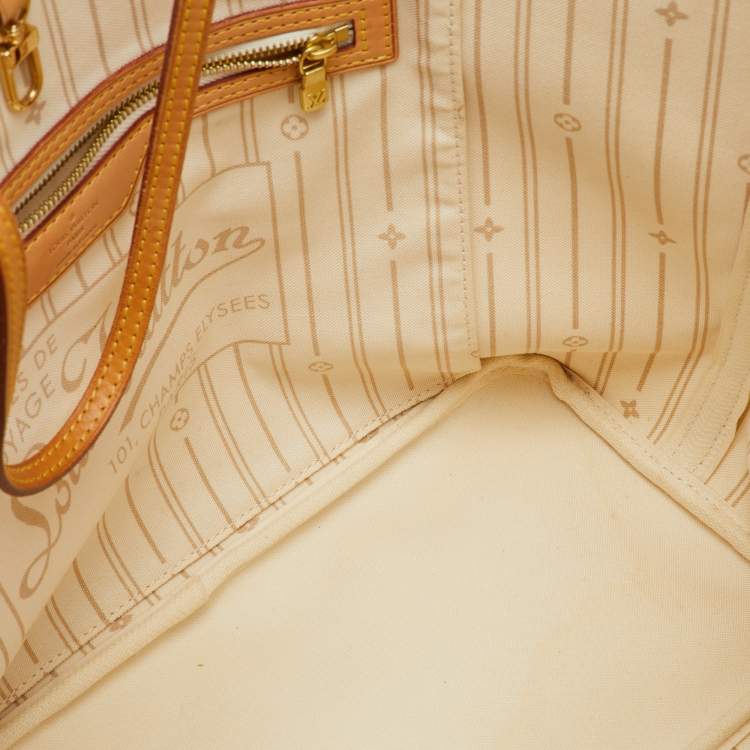 Pre Owned Louis Vuitton Damier Azur Canvas Neverfull MM Bag