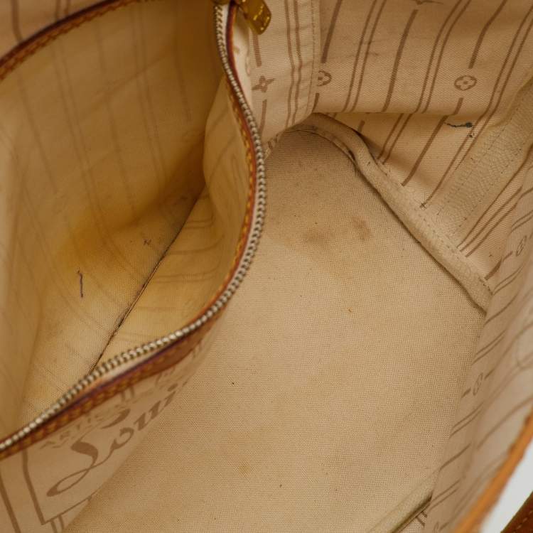 Pre Owned Louis Vuitton Damier Azur Canvas Neverfull MM Bag