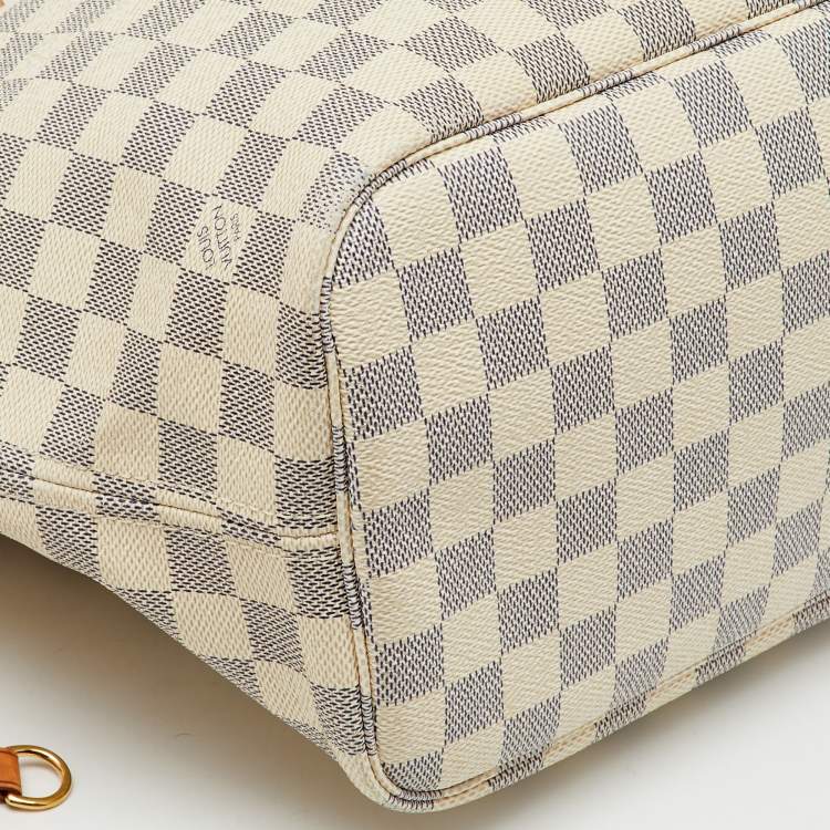 Pre Owned Louis Vuitton Damier Azur Canvas Neverfull MM Bag