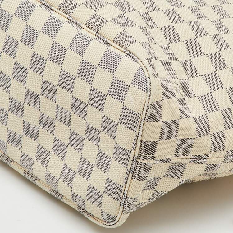 Pre Owned Louis Vuitton Damier Azur Canvas Neverfull MM Bag