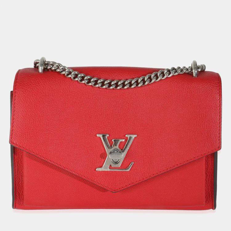 Pre Owned Louis Vuitton Rubis Soft Calfskin Mylockme Chain BB bag