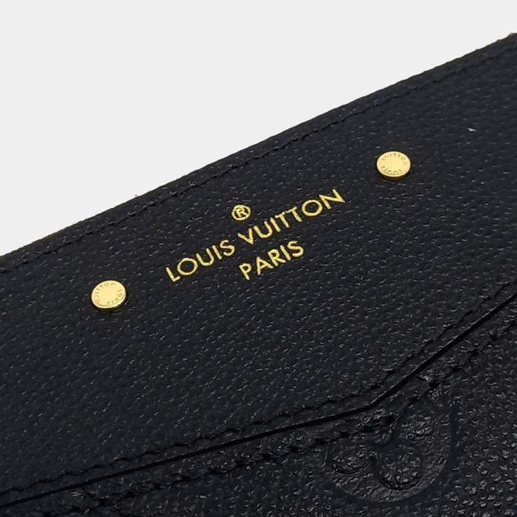 Pre Owned Louis Vuitton Black Leather Empreinte Daily Clutch