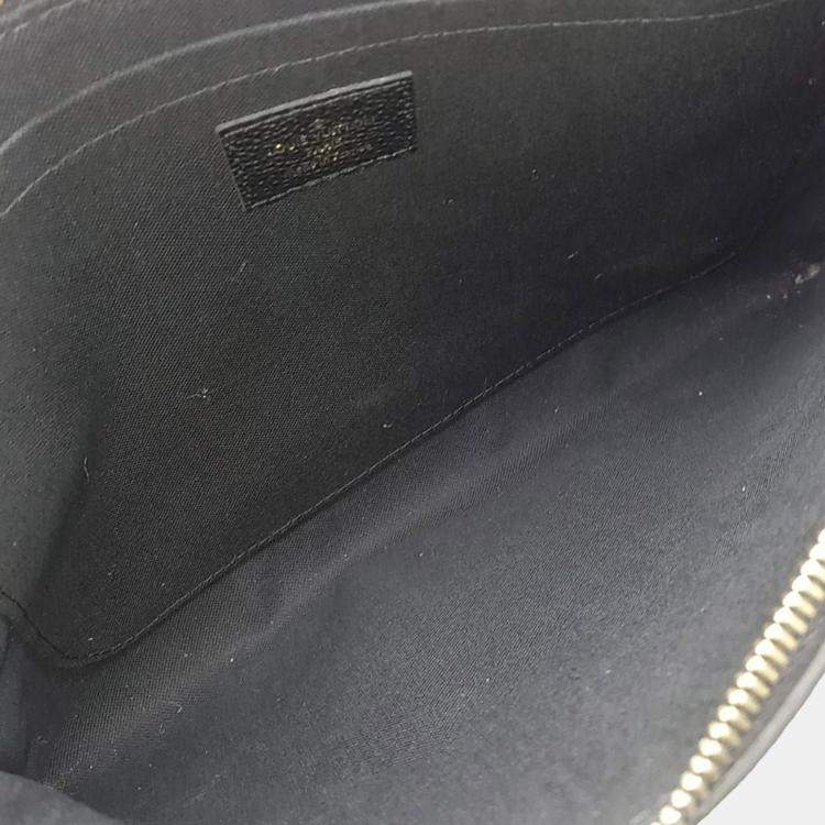 Pre Owned Louis Vuitton Black Leather Empreinte Daily Clutch