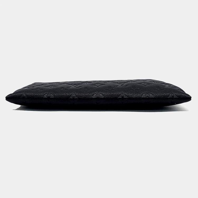 Pre Owned Louis Vuitton Black Leather Empreinte Daily Clutch