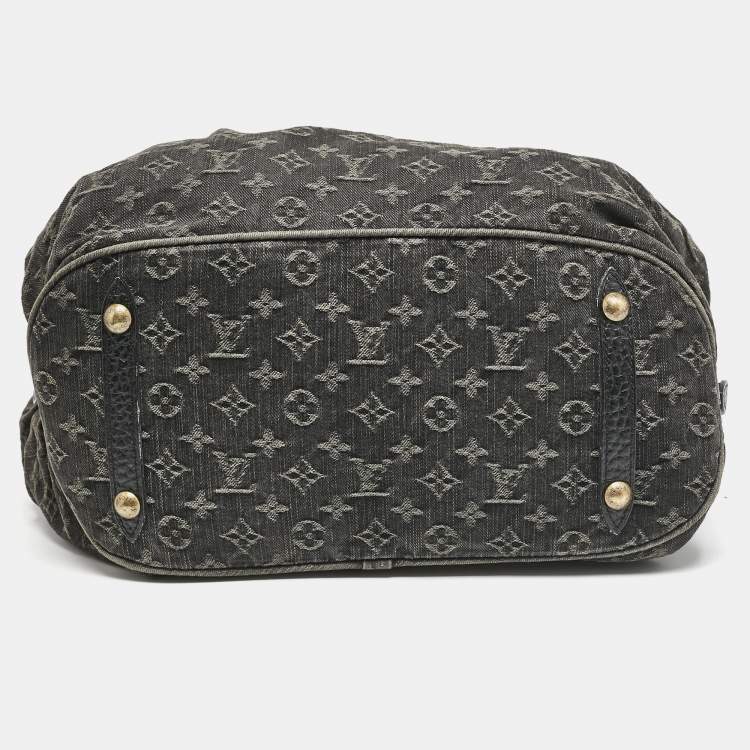 Pre Owned Louis Vuitton Black Denim Monogram Surya XL Bag