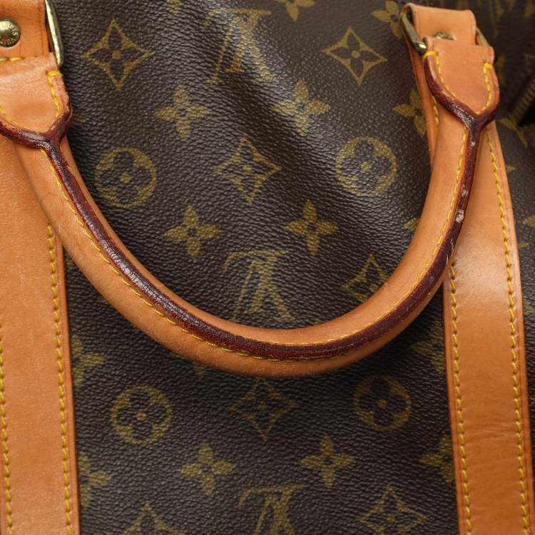 Pre Owned Louis Vuitton Monogram Canvas and Leather Keepall 60 Bag