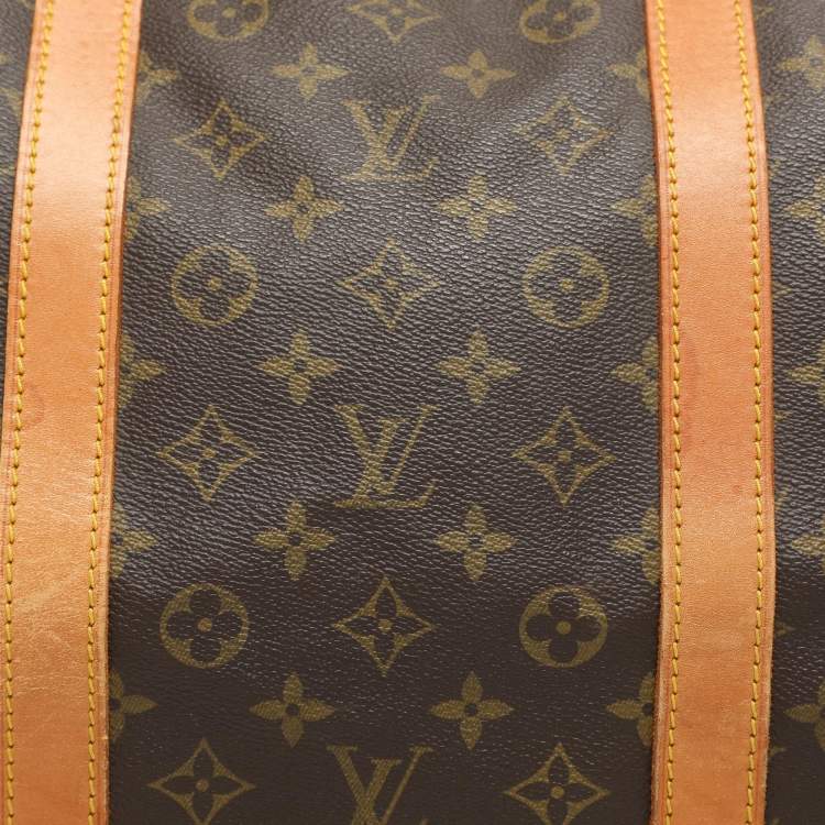 Pre Owned Louis Vuitton Monogram Canvas and Leather Keepall 60 Bag