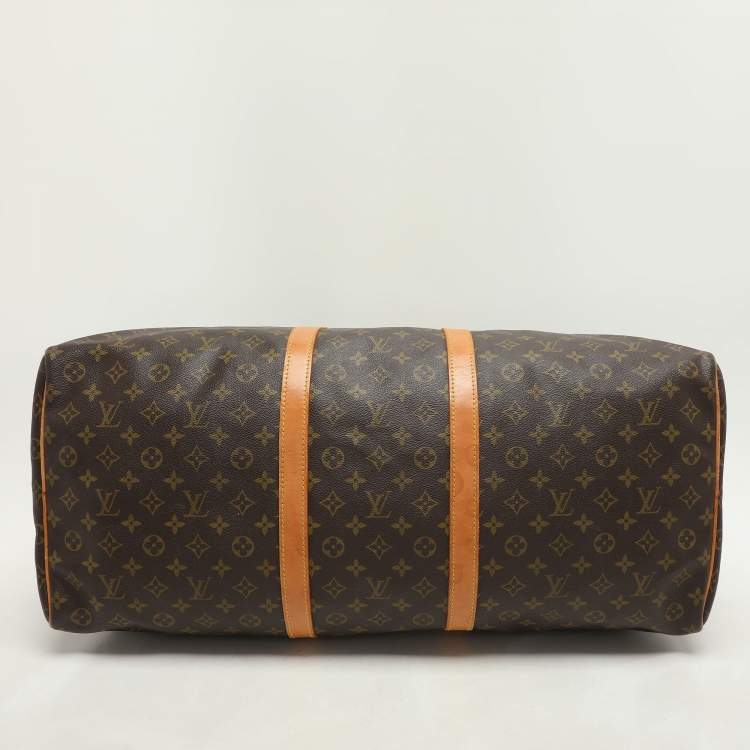 Pre Owned Louis Vuitton Monogram Canvas and Leather Keepall 60 Bag