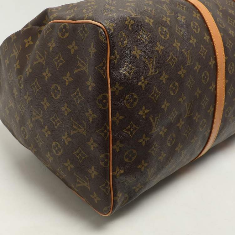 Pre Owned Louis Vuitton Monogram Canvas and Leather Keepall 60 Bag