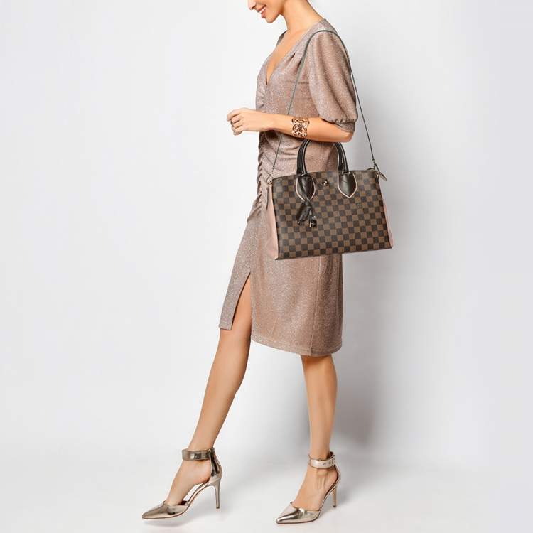 Pre Owned Louis Vuitton Damier Ebene Canvas and Leather Normandy Bag