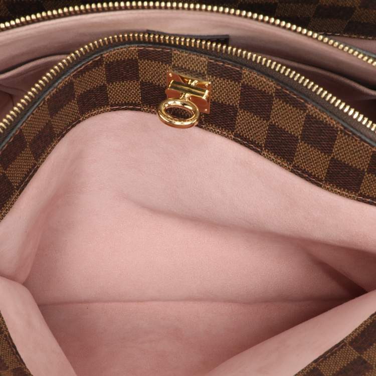 Pre Owned Louis Vuitton Damier Ebene Canvas and Leather Normandy Bag