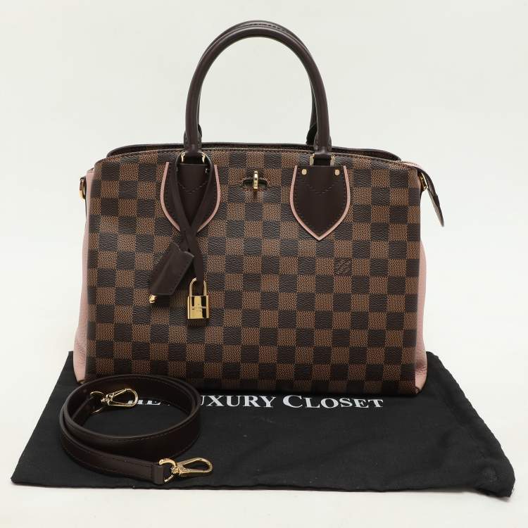Pre Owned Louis Vuitton Damier Ebene Canvas and Leather Normandy Bag