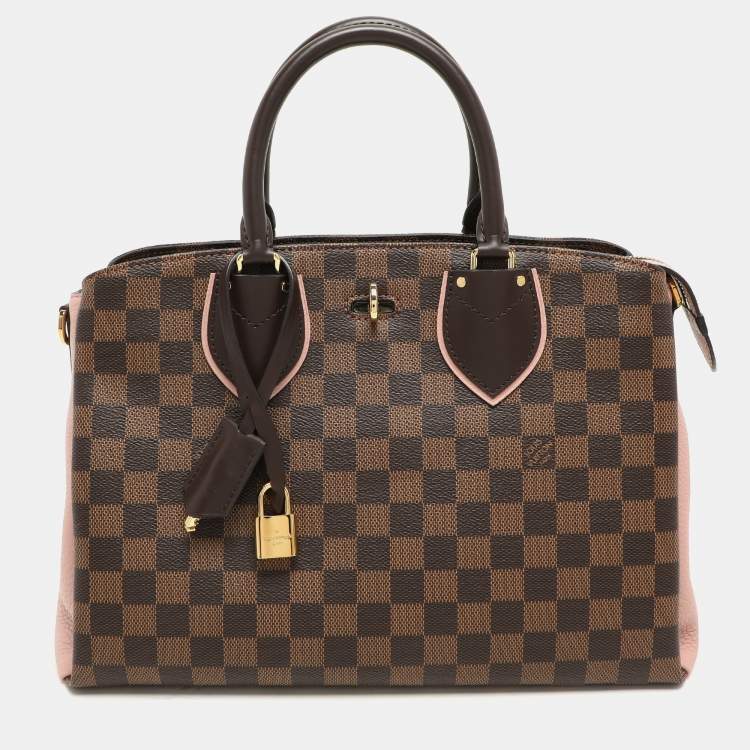 Pre Owned Louis Vuitton Damier Ebene Canvas and Leather Normandy Bag