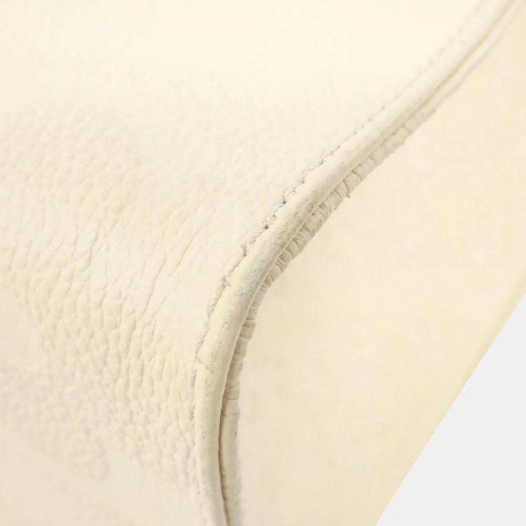 Pre Owned Louis Vuitton Cream Monogram Empreinte Leather OnTheGo MM Handbag