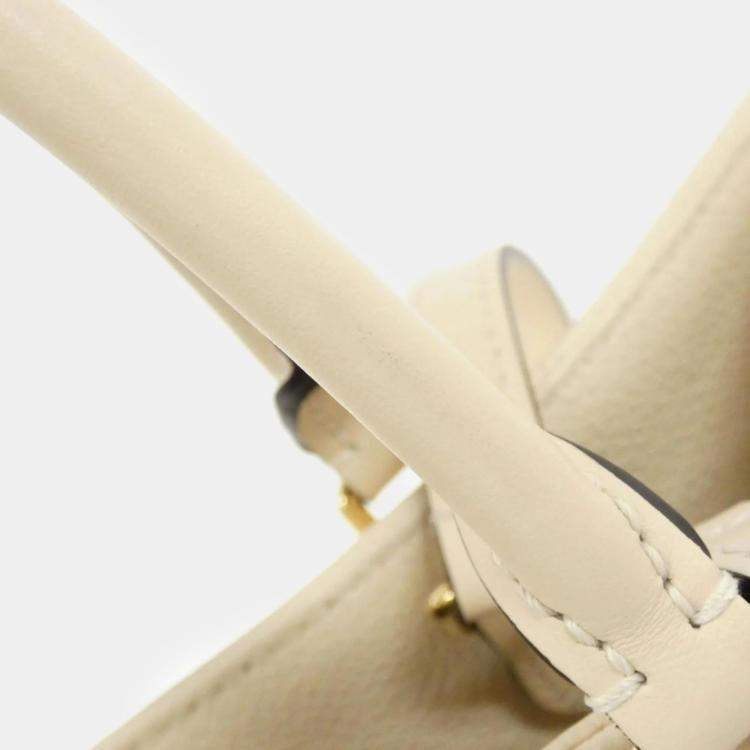 Pre Owned Louis Vuitton Cream Monogram Empreinte Leather OnTheGo MM Handbag