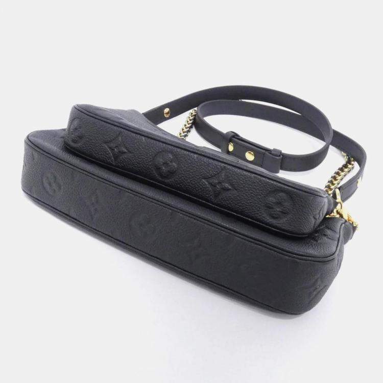 Pre Owned Louis Vuitton Black Monogram Empreinte Leather Multi Pochette Accessoires Shoulder Bag