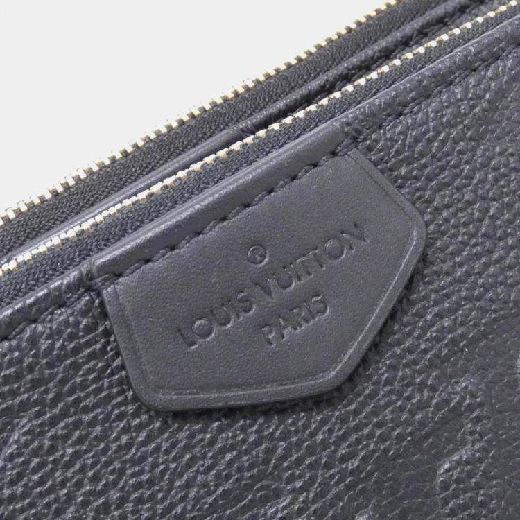 Pre Owned Louis Vuitton Black Monogram Empreinte Leather Multi Pochette Accessoires Shoulder Bag